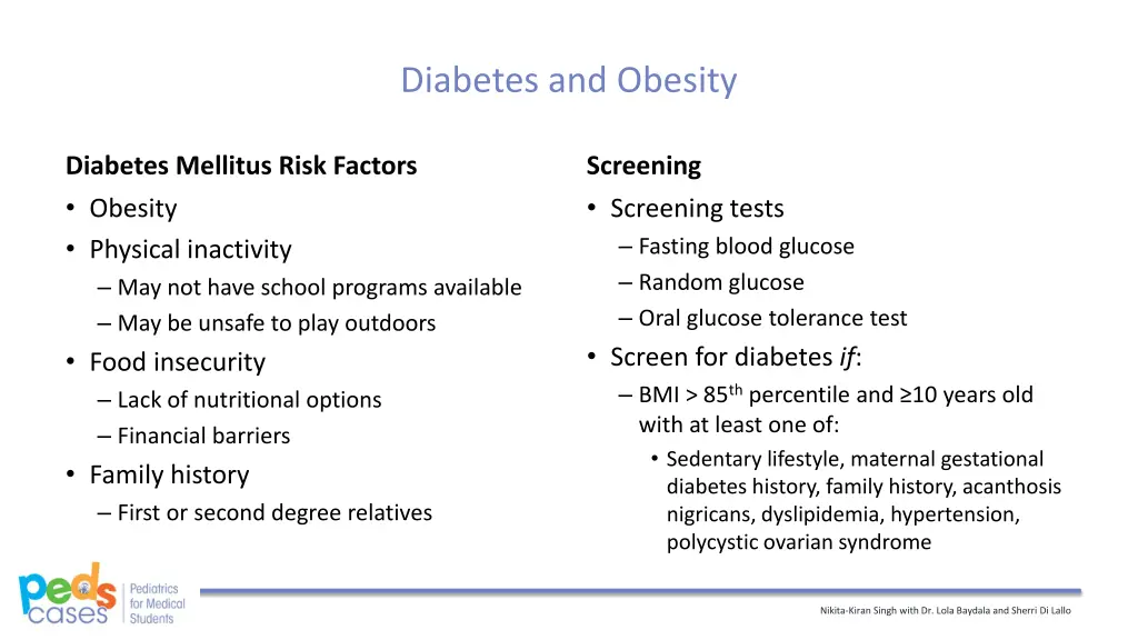 diabetes and obesity