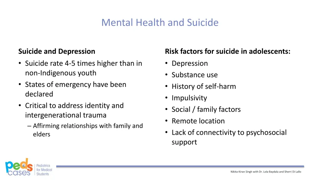 mental health and suicide