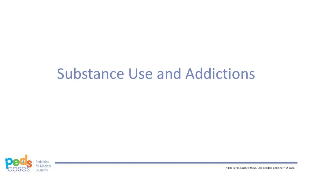 substance use and addictions