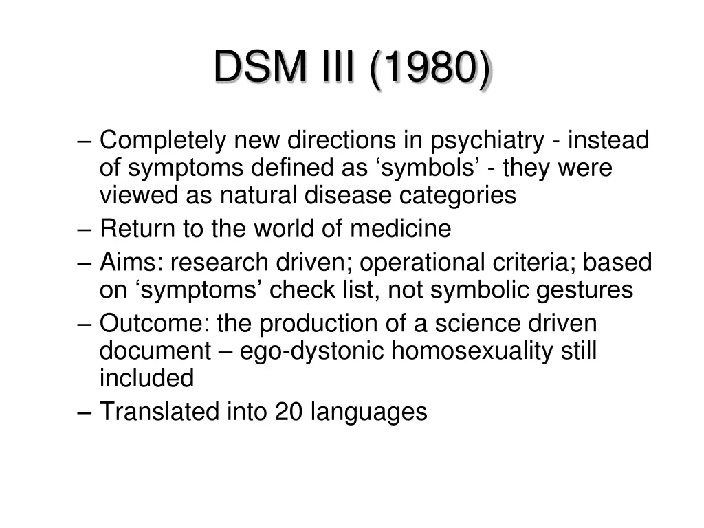 dsm iii 1980