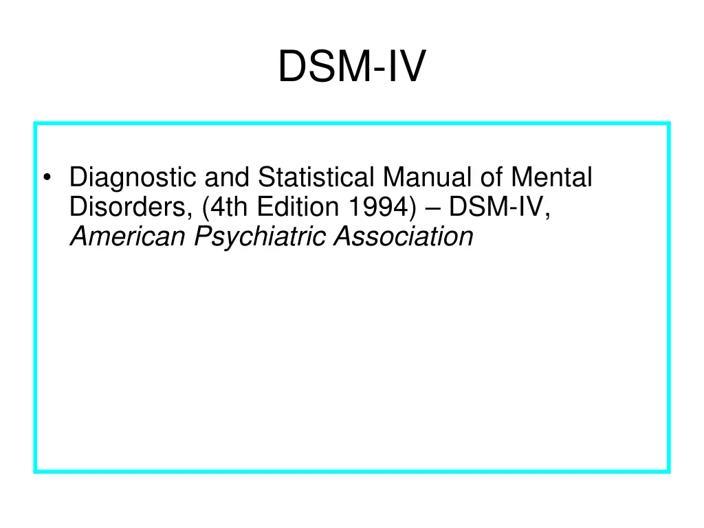 dsm iv