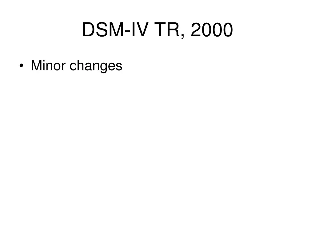 dsm iv tr 2000