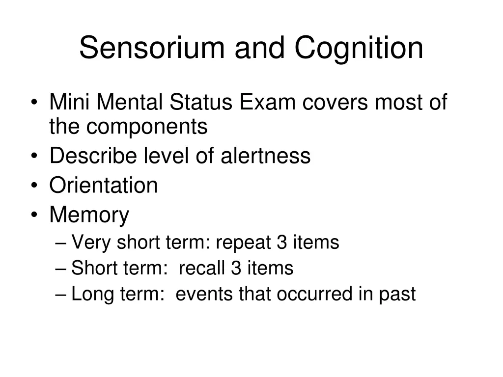 sensorium and cognition