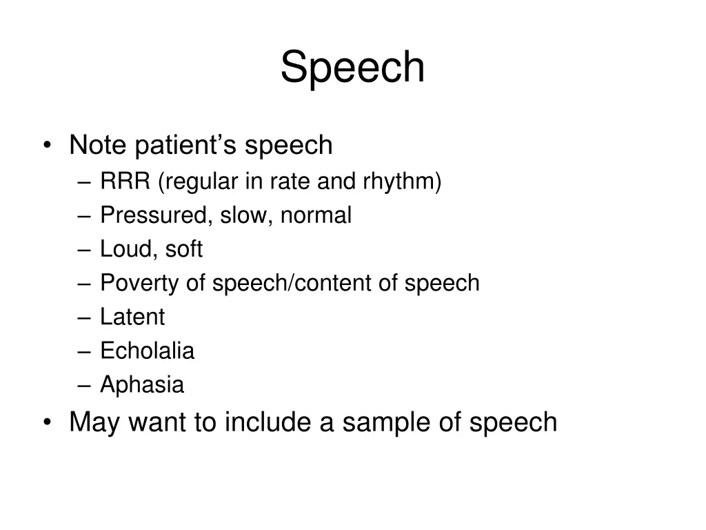 speech