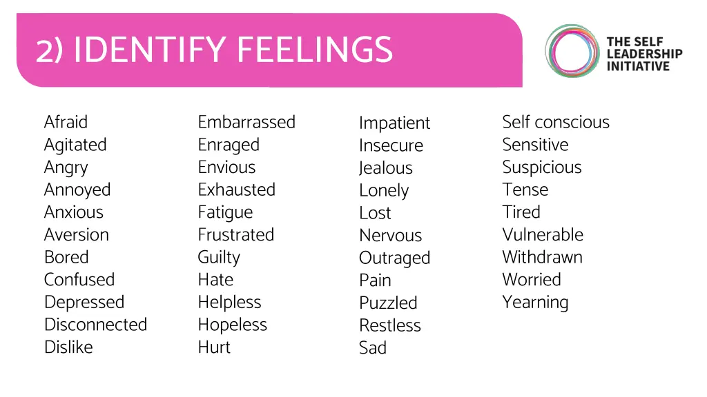 2 identify feelings