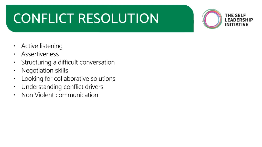 conflict resolution