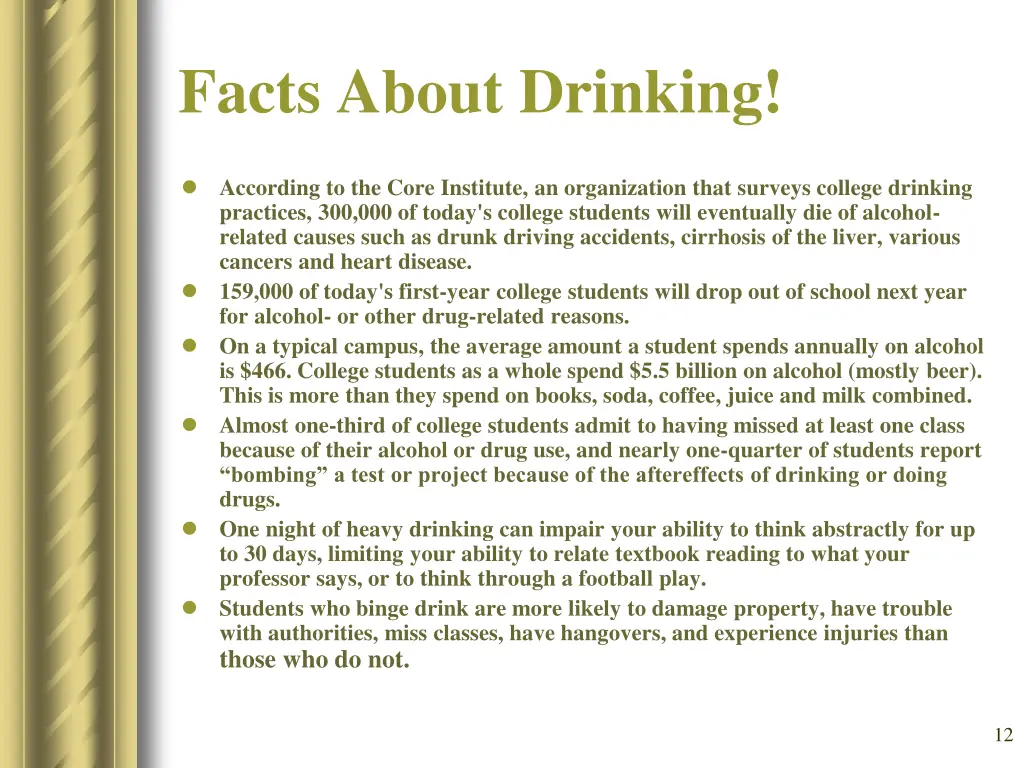 facts about drinking