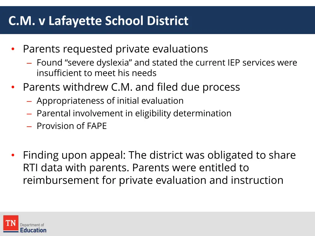 c m v lafayette school district 1