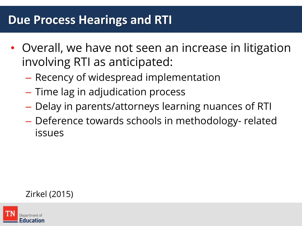 due process hearings and rti