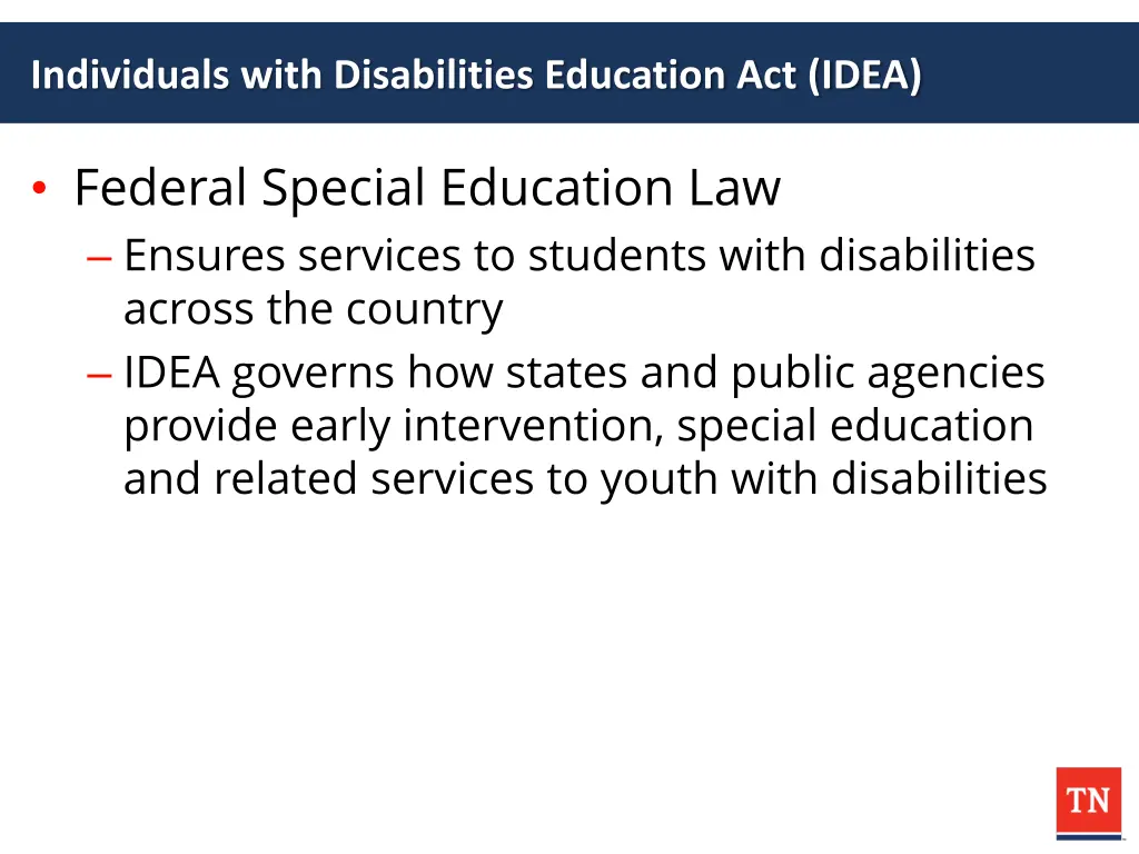 individuals with disabilities education act idea