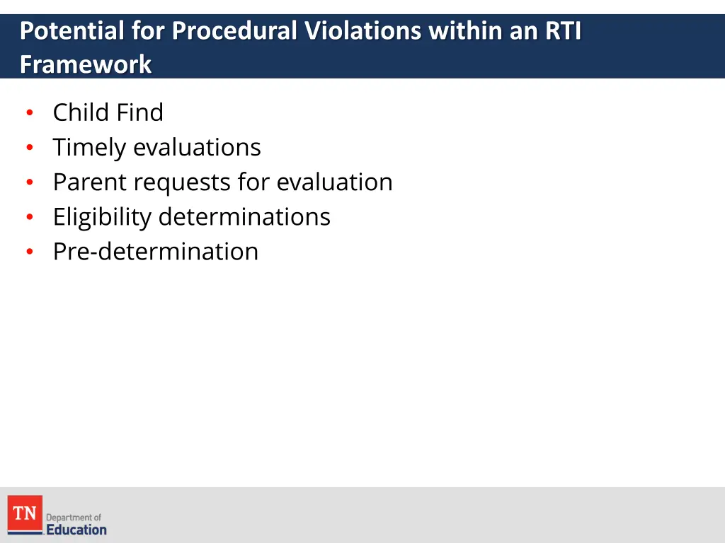 potential for procedural violations within