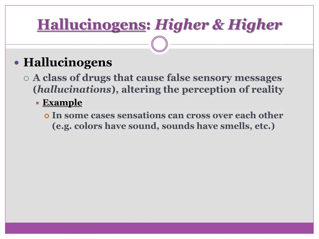 hallucinogens higher higher 1