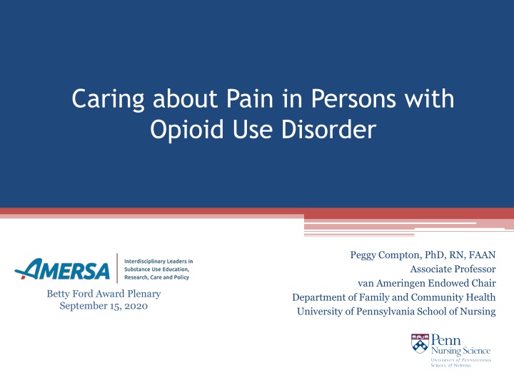 caring about pain in persons with opioid