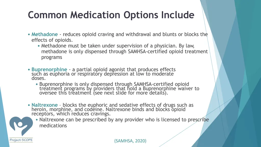 common medication options include