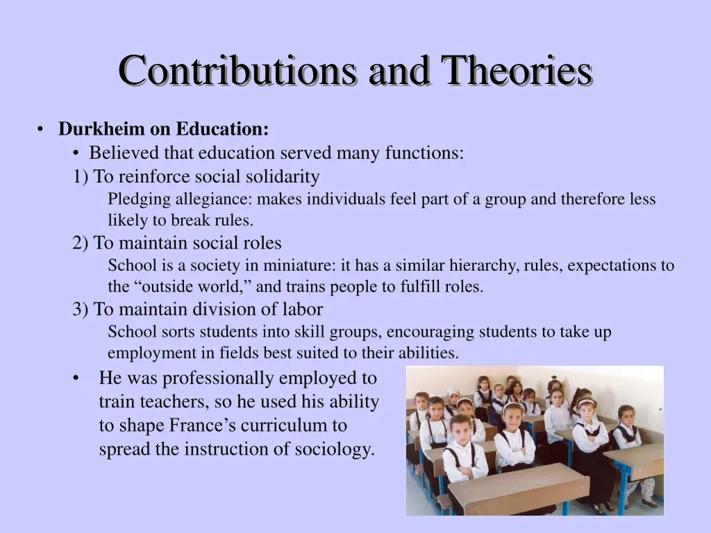 contributions and theories 1