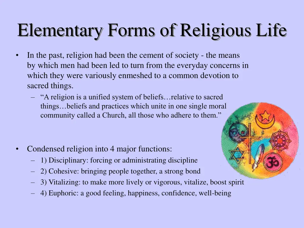 elementary forms of religious life 1