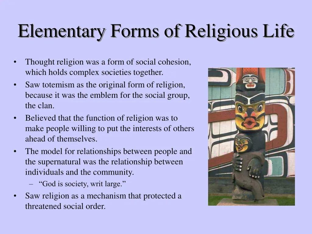 elementary forms of religious life