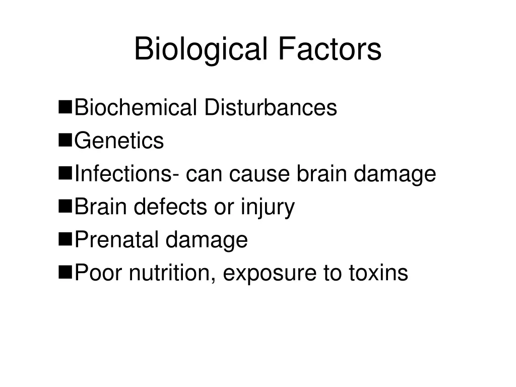 biological factors