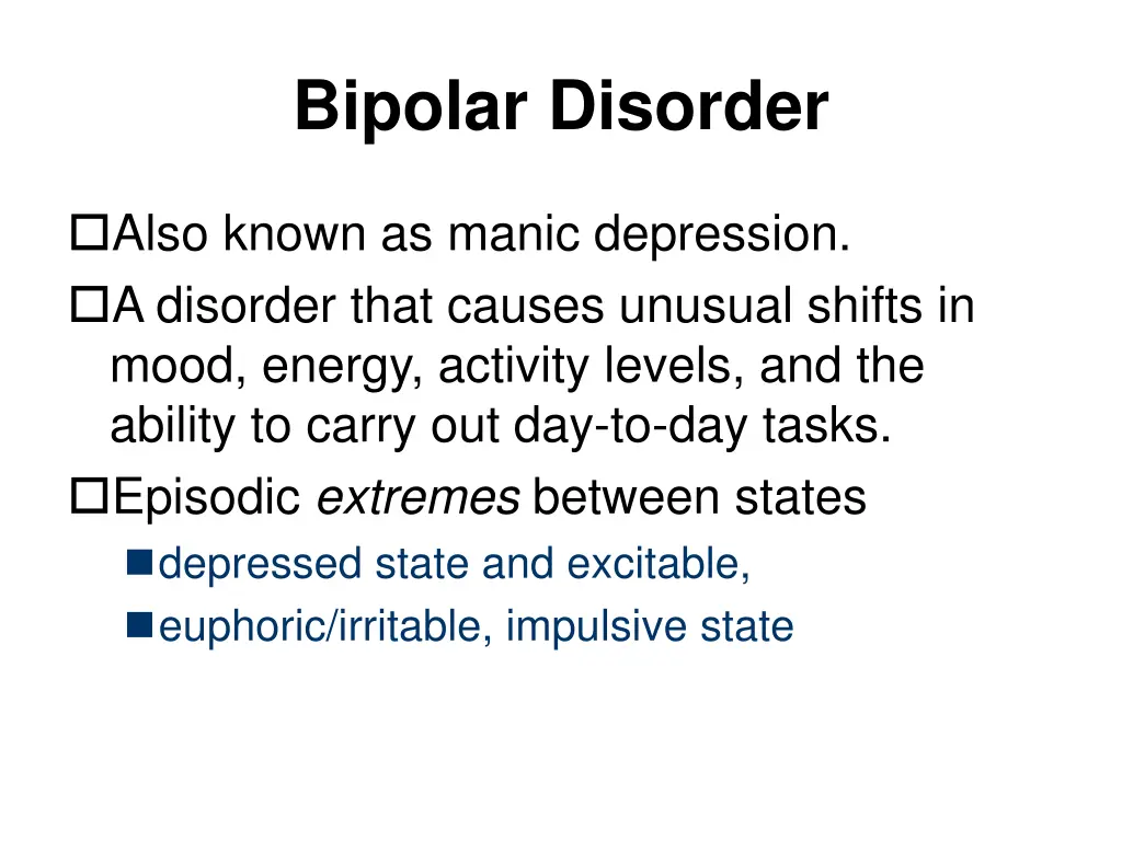 bipolar disorder