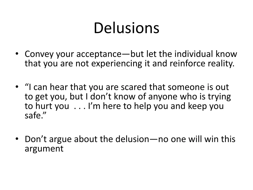 delusions