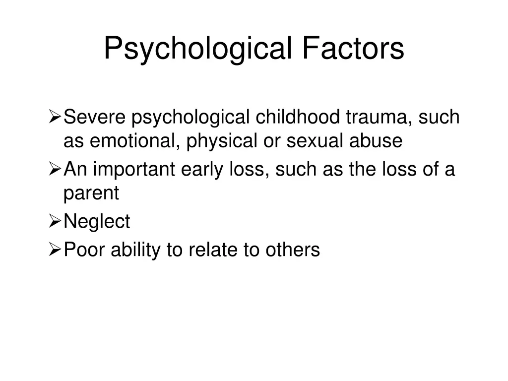 psychological factors