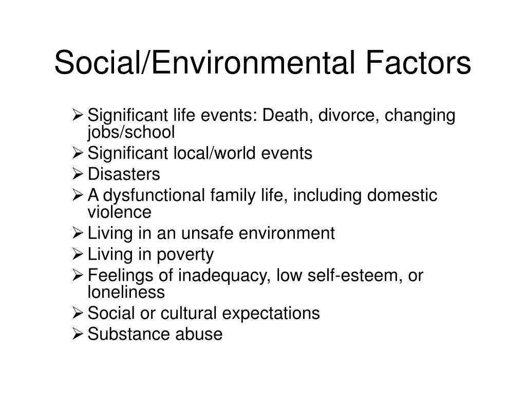 social environmental factors