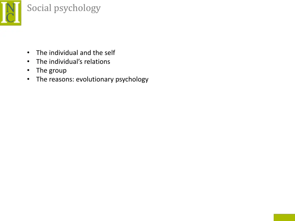 social psychology