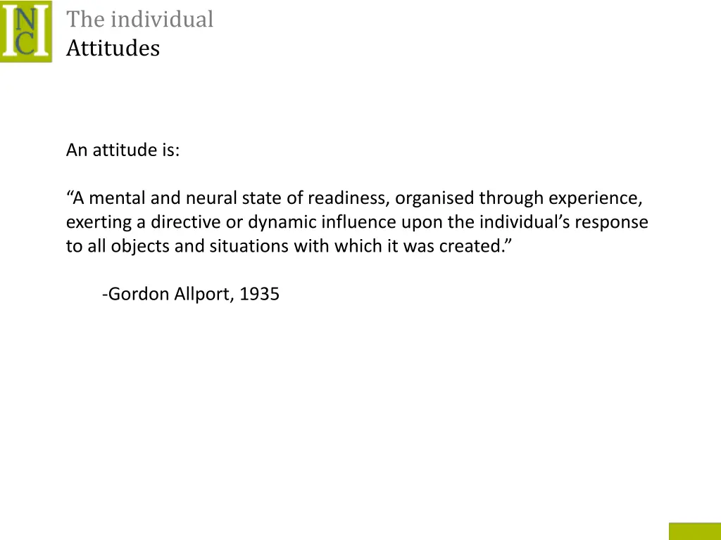 the individual attitudes 1