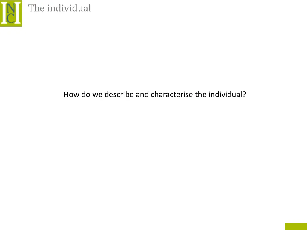 the individual