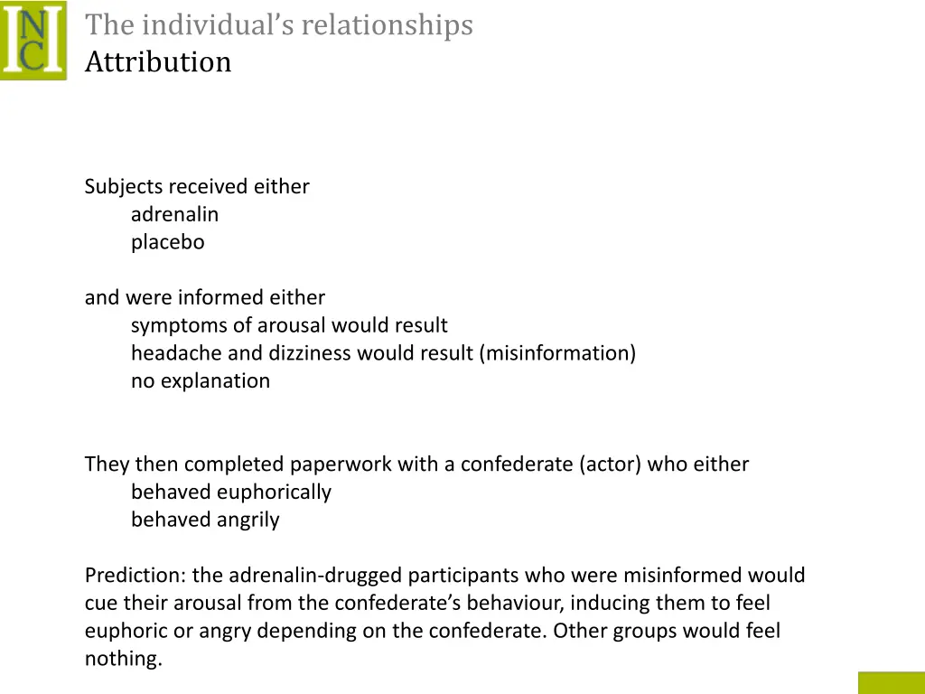 the individual s relationships attribution 5