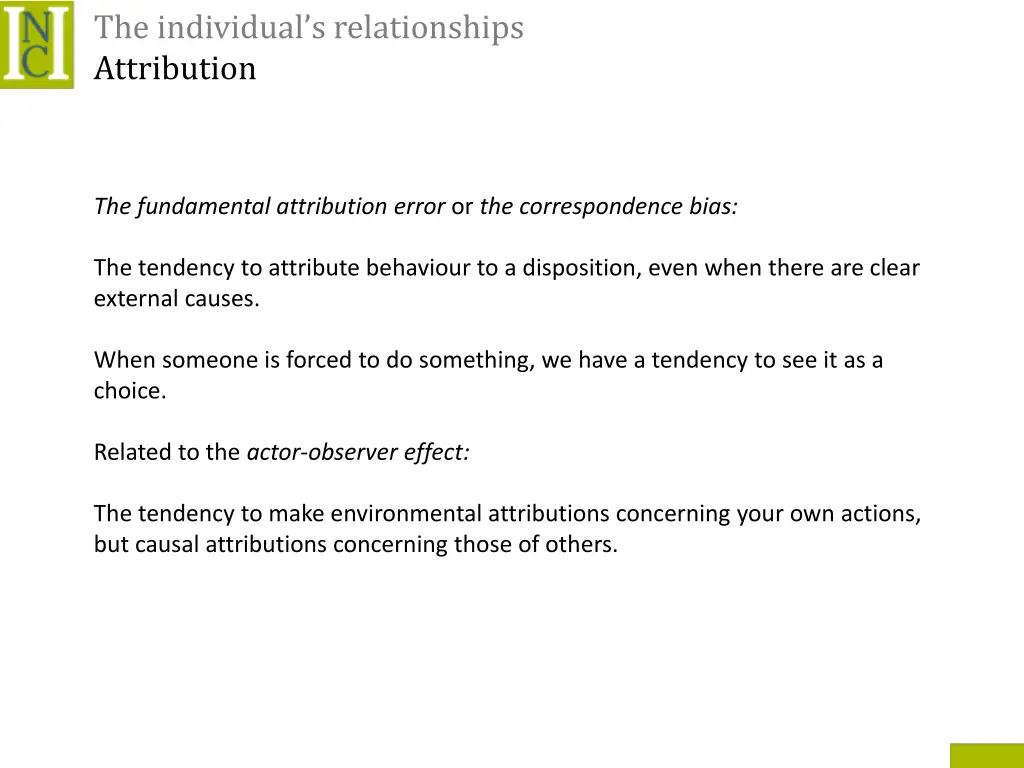 the individual s relationships attribution 8