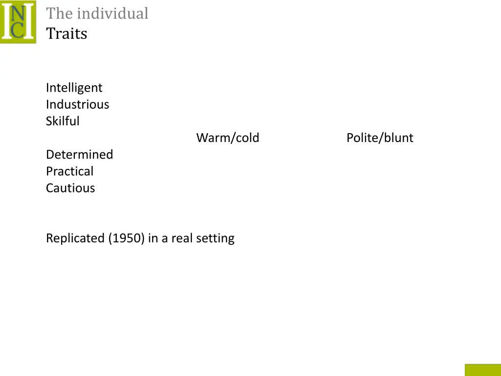 the individual traits 4