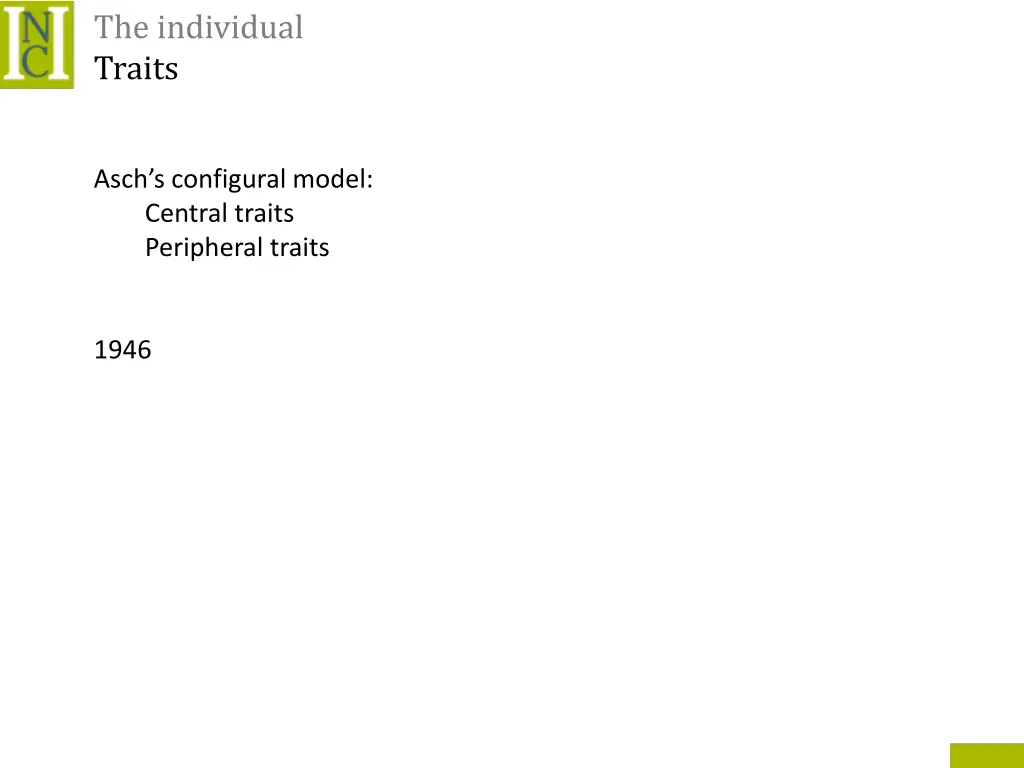 the individual traits 5