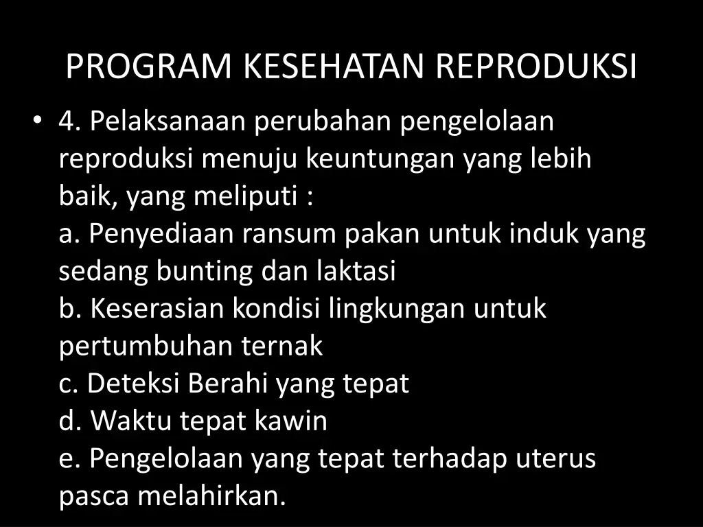 program kesehatan reproduksi 4 pelaksanaan