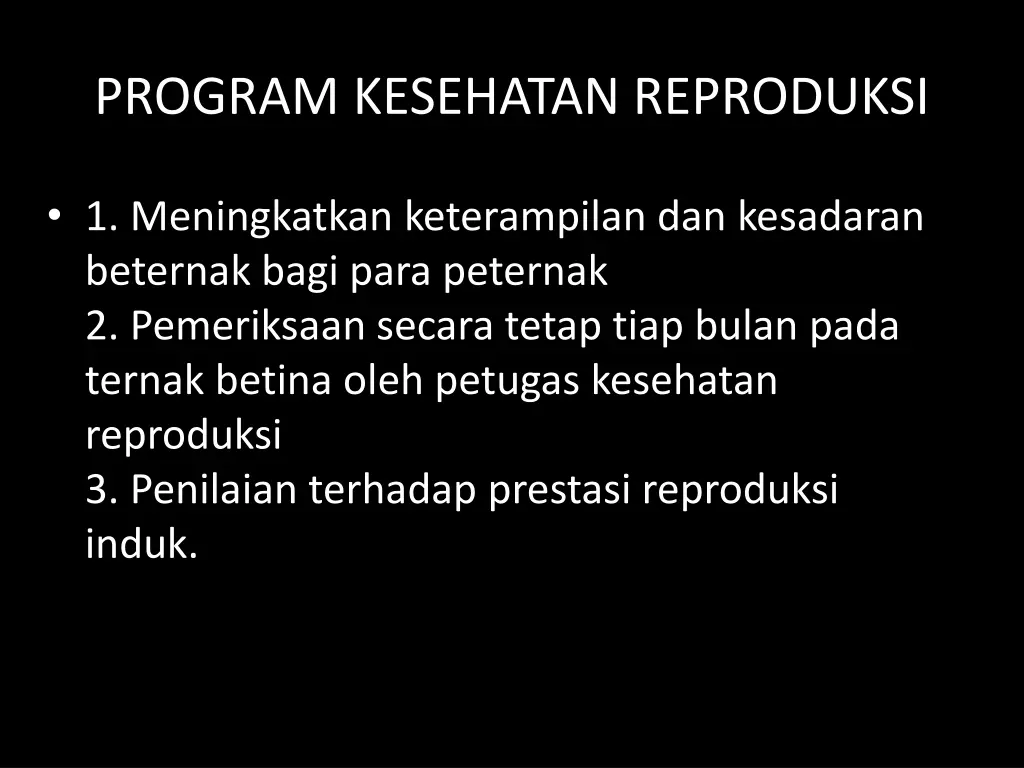 program kesehatan reproduksi