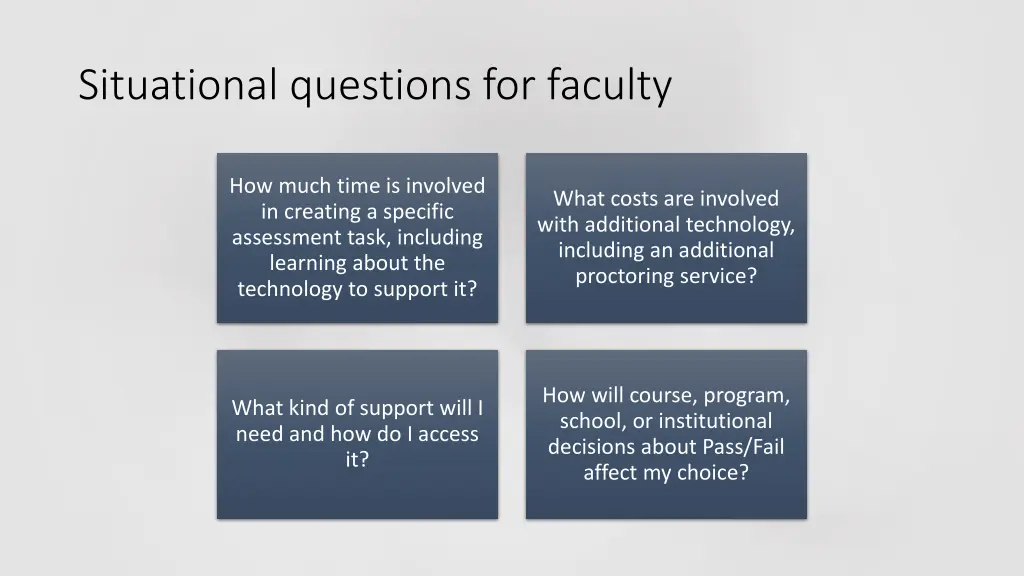 situational questions for faculty