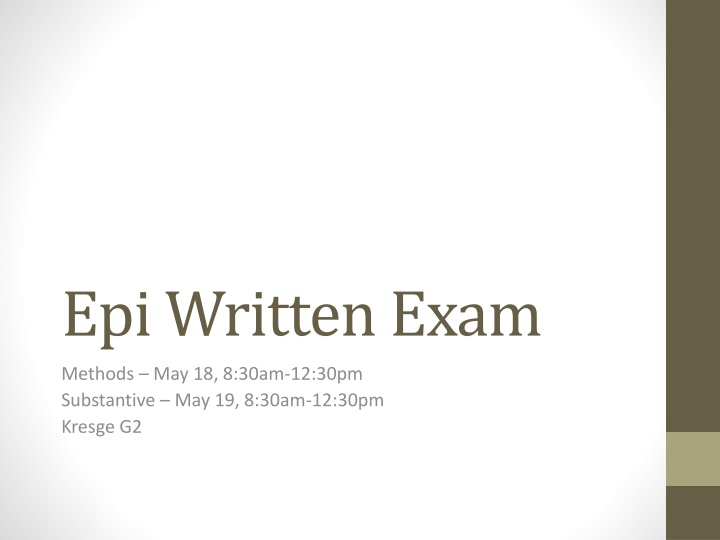 epiwritten exam