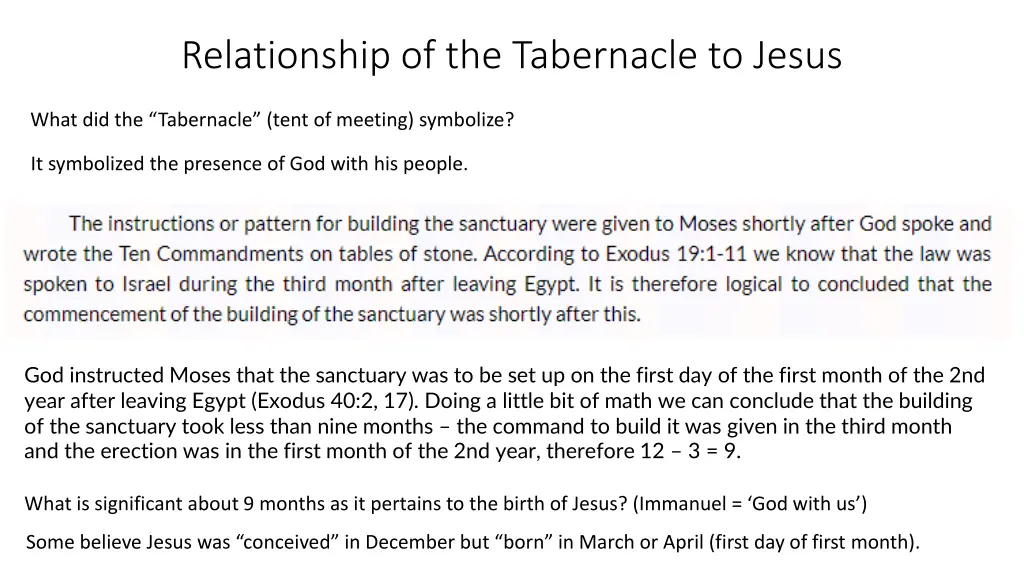 relationship of the tabernacle to jesus