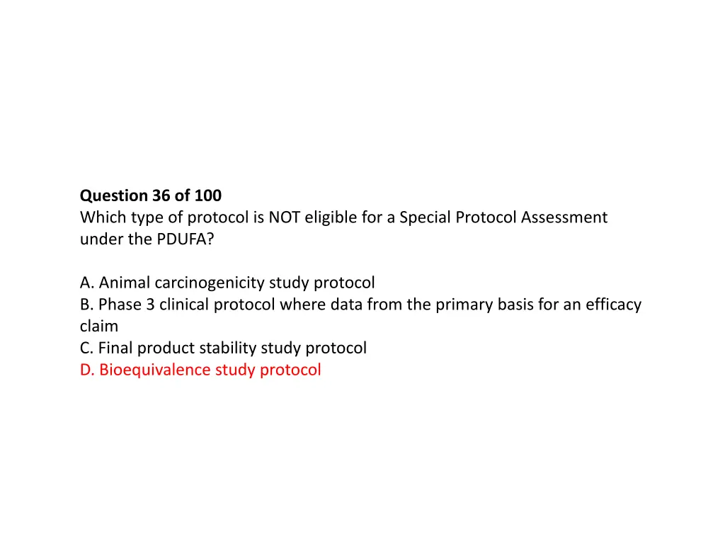 question 36 of 100 which type of protocol