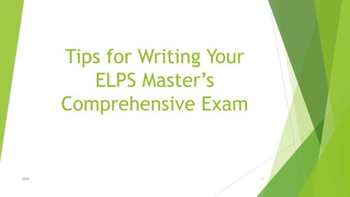 tips for writing your elps master s comprehensive