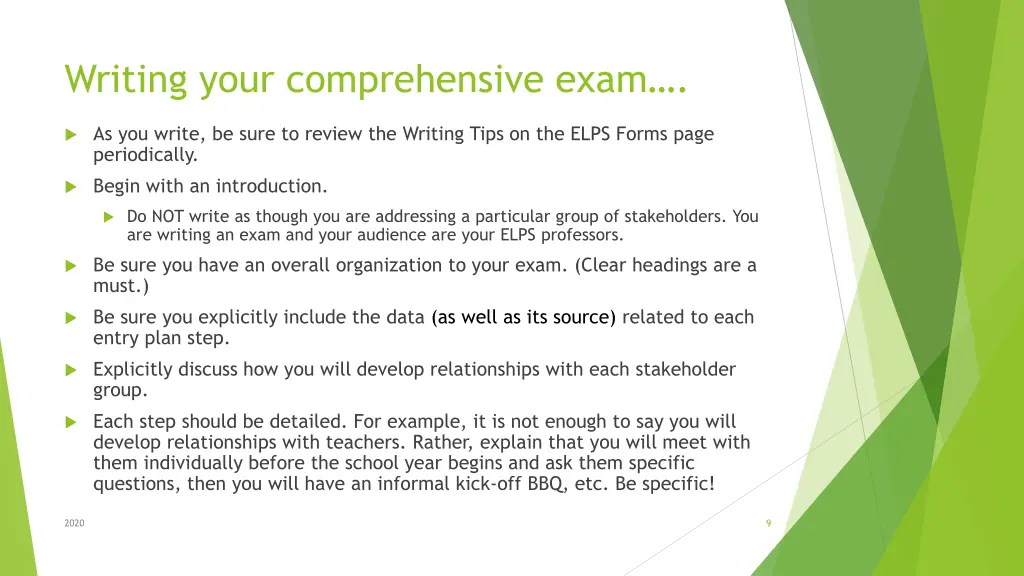 writing your comprehensive exam