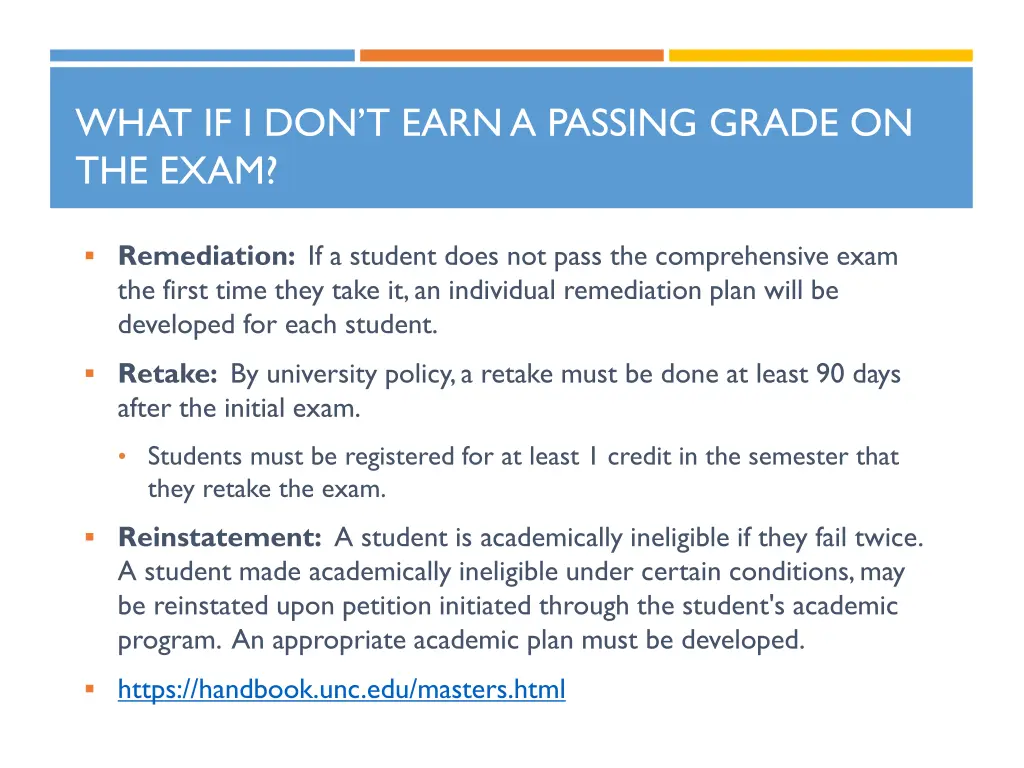 what if i don t earn a passing grade on the exam