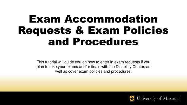 exam accommodation requests exam policies