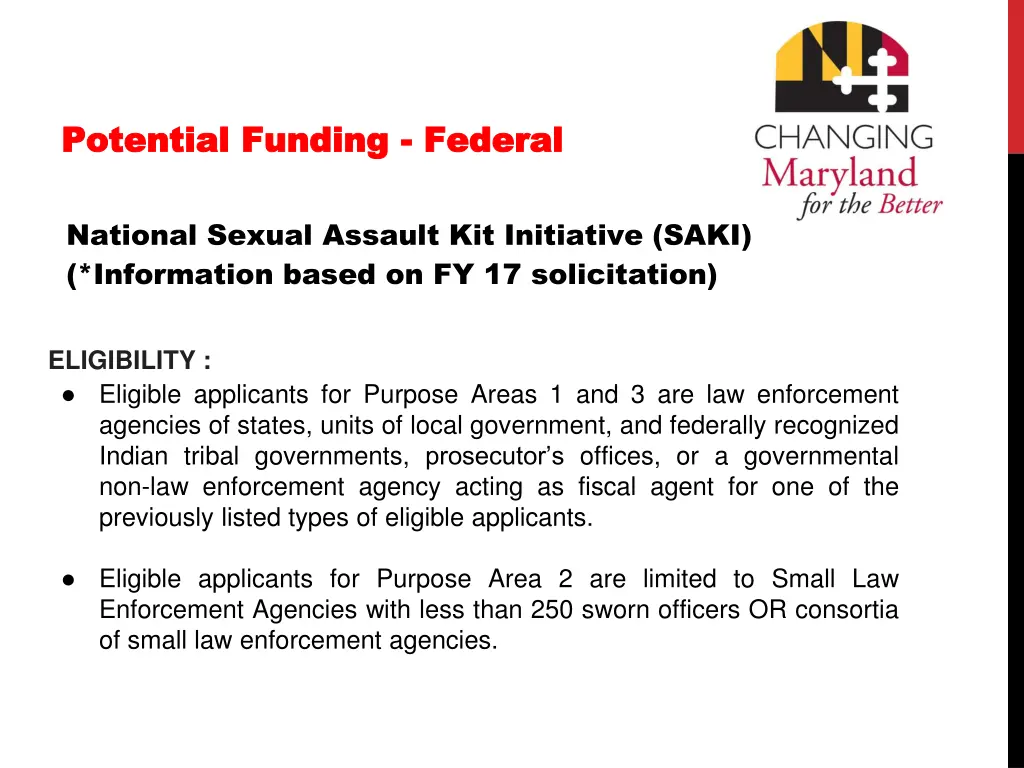 potential funding potential funding federal 2