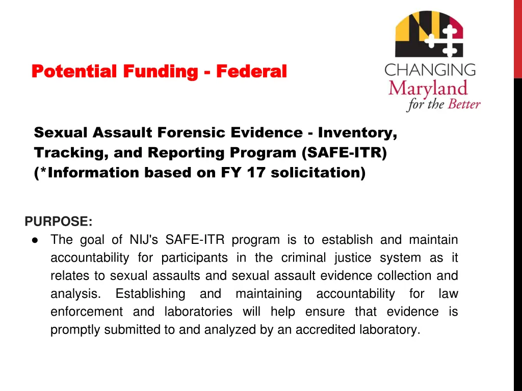 potential funding potential funding federal 3