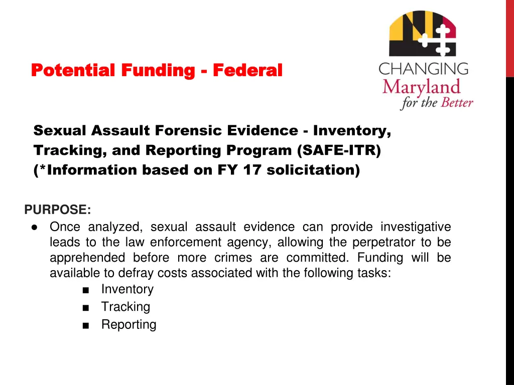 potential funding potential funding federal 4