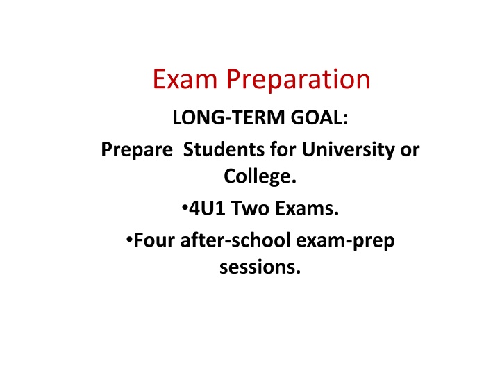 exam preparation