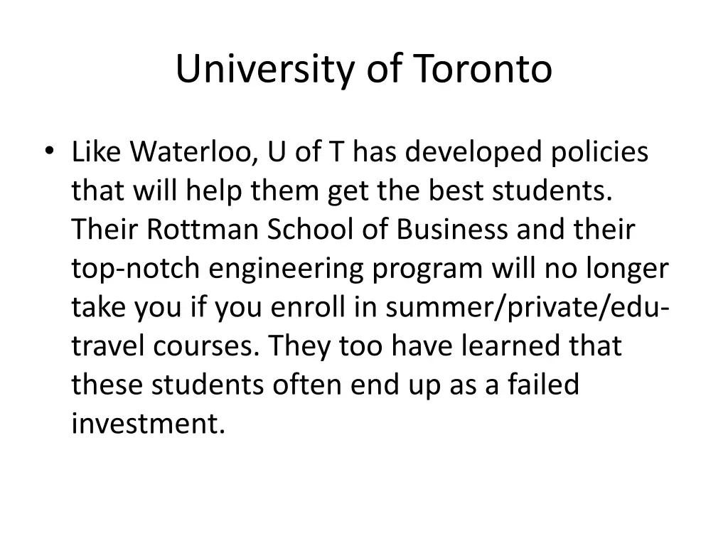 university of toronto