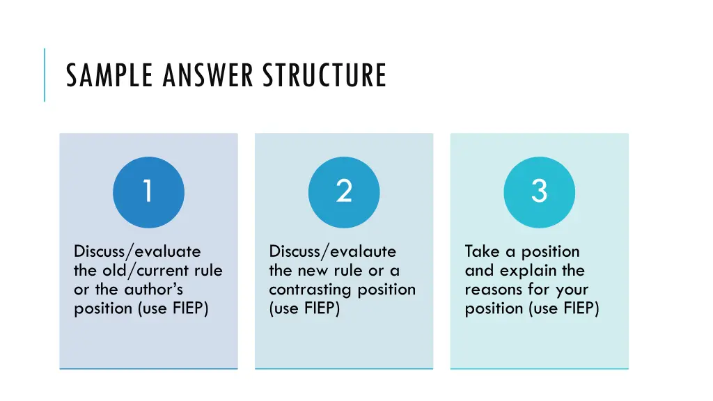 sample answer structure