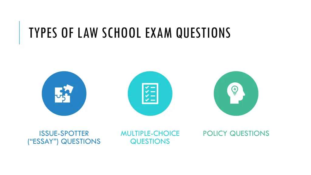 types of law school exam questions